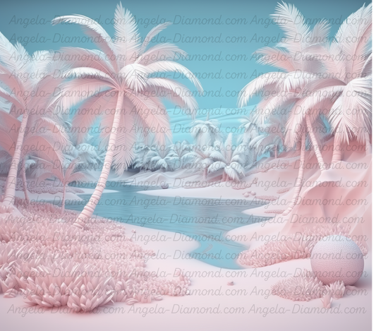Pink Blue Beach