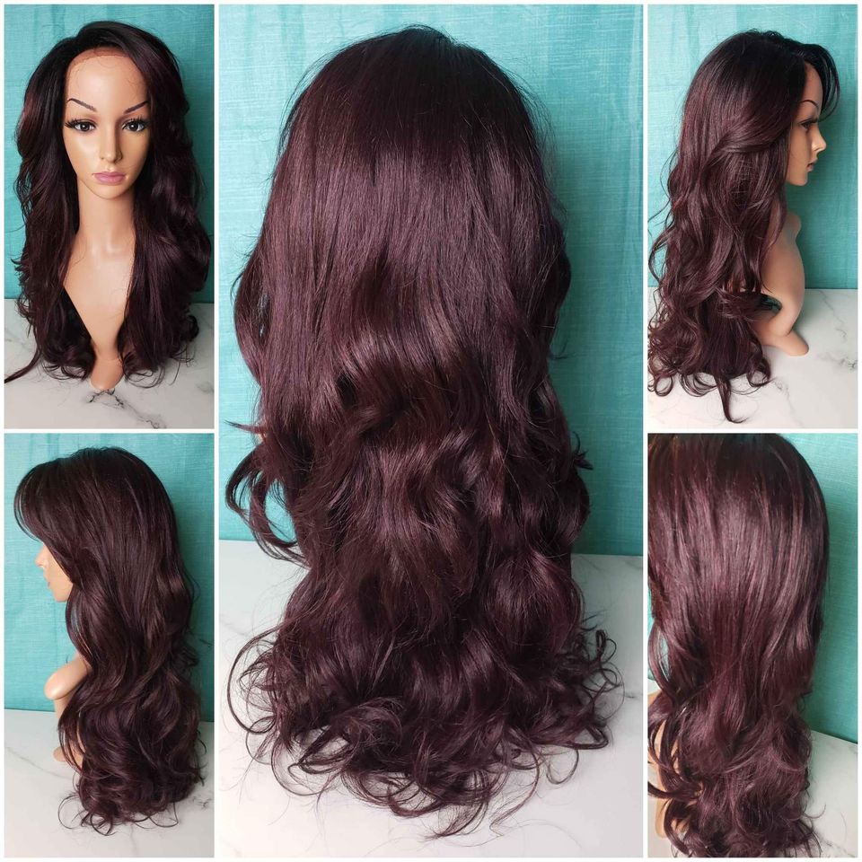 Wine Burgundy Wig