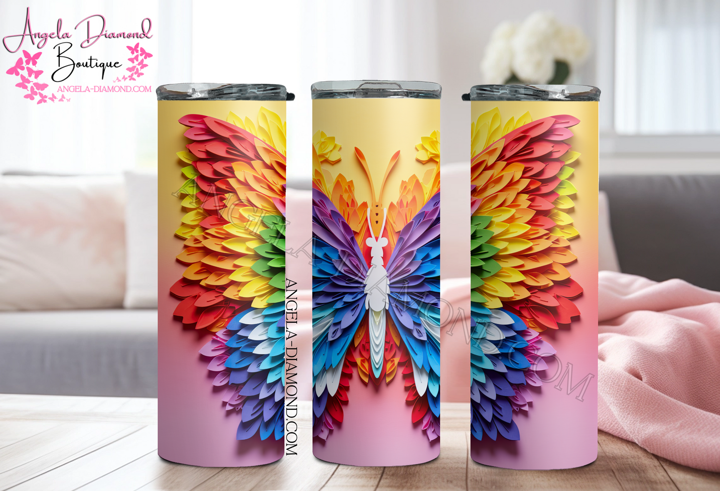 Papercraft Design Rainbow Butterfly