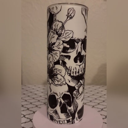 Skulls Matte Finish Glow in the Dark Tumbler