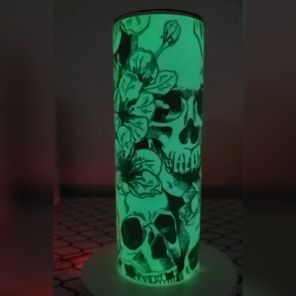 Skulls Matte Finish Glow in the Dark Tumbler