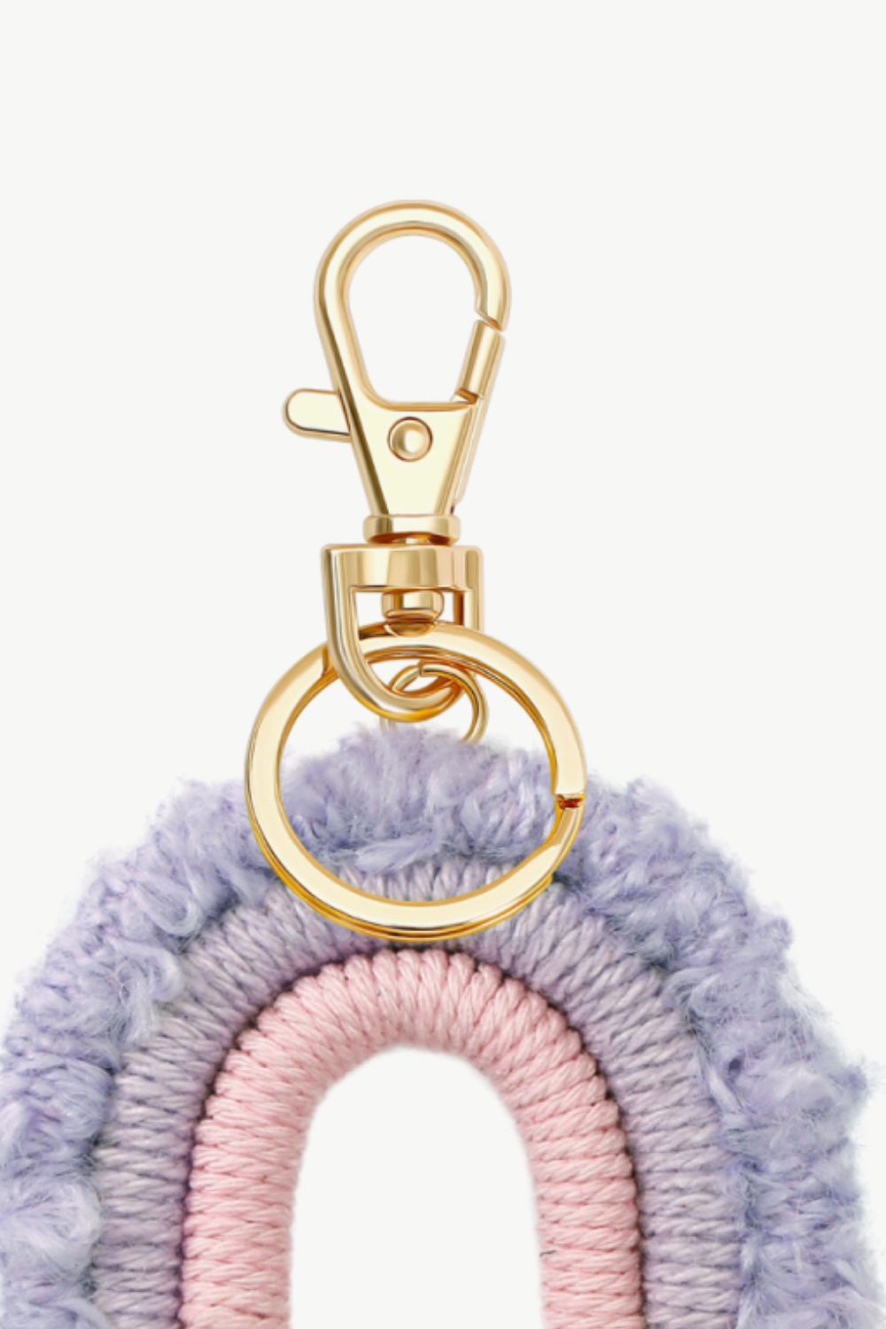 Fringe Trim Rainbow Key Chain